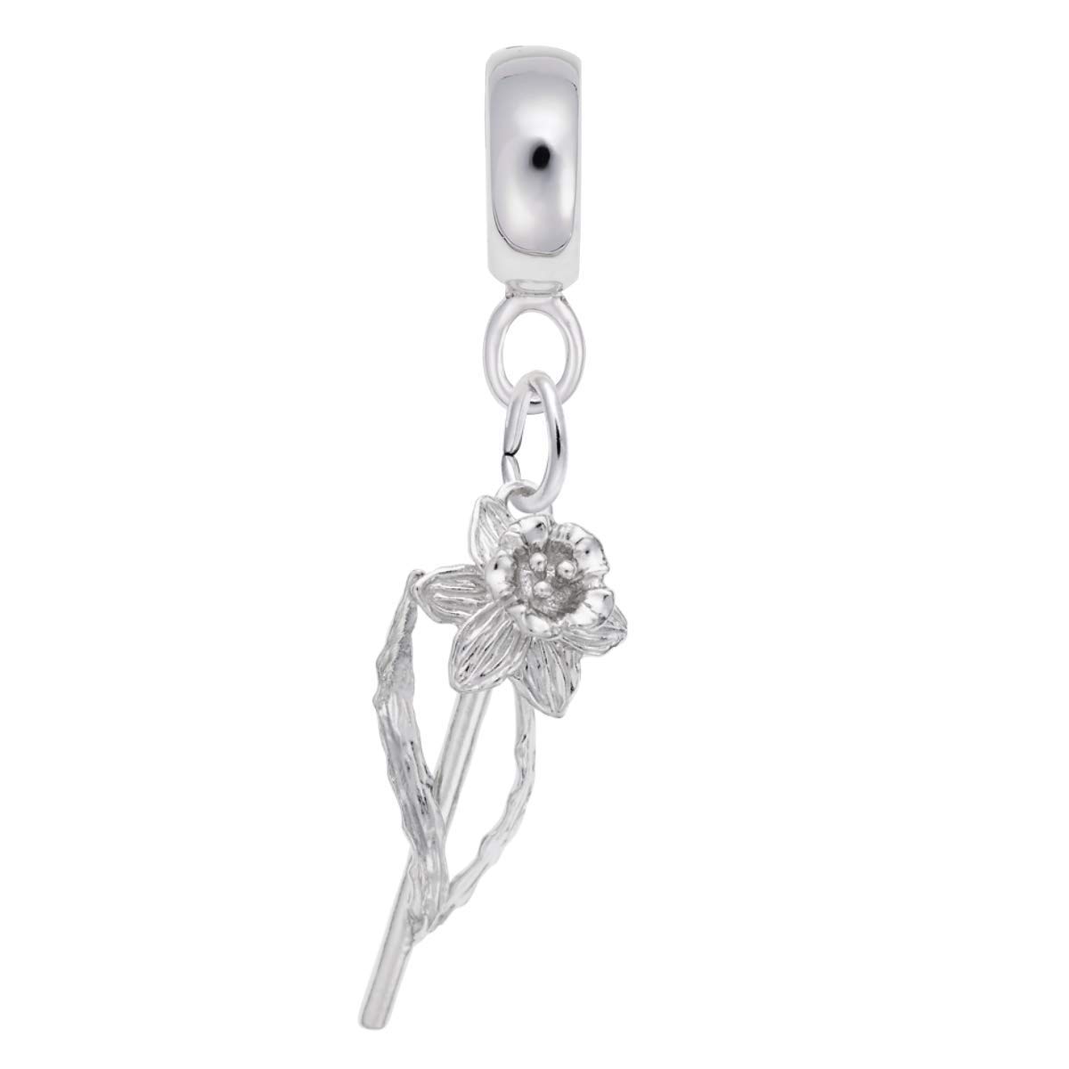 Daffodil Charm Dangle Beads for Jewelry Making - DIY Bracelet & Necklace Beads - Handmade Craft Supplies for Women's Accessories - Perfect for Gifts, Parties, and Fashion Jewelry Design