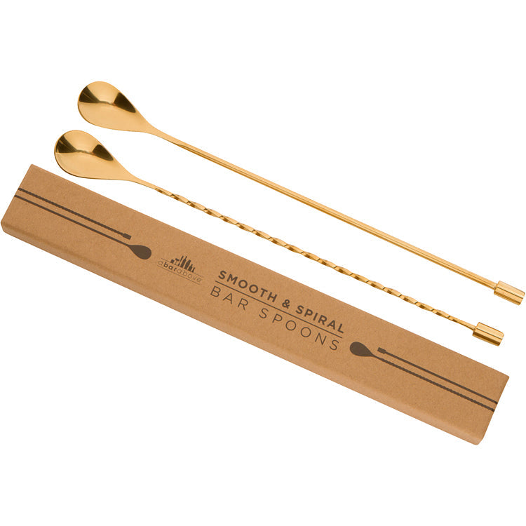 Premium Stainless Steel Bar Spoons for Mixing Cocktails - Gold Standard 12-Inch Bartending Spoon - Perfect for Home Bars, Professional Bartenders & Cocktail Enthusiasts