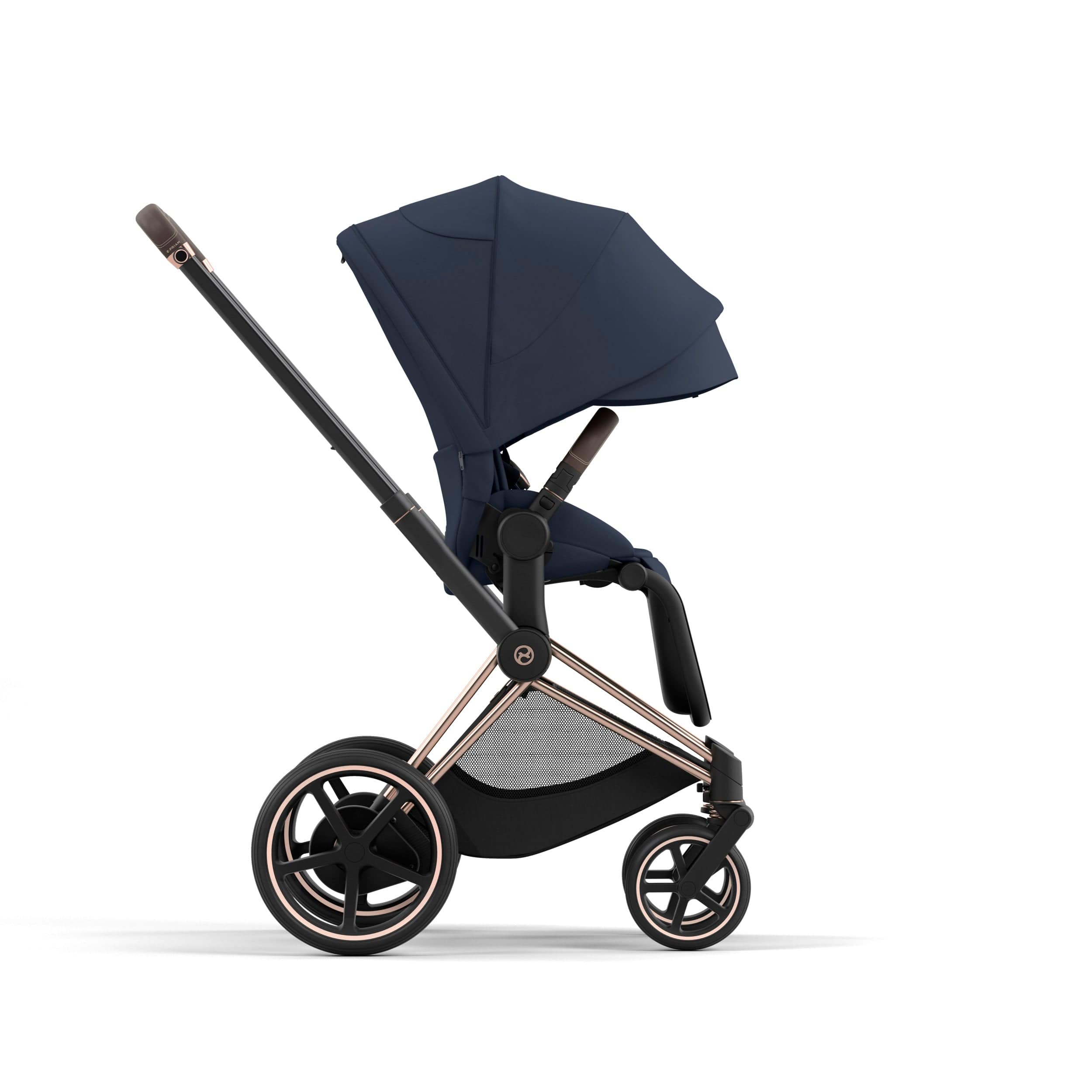 Cybex ePriam 2 Complete Stroller - Rose Gold & Brown Luxury Baby Stroller with All-Wheel Suspension | Perfect for City Walks, Shopping & Travel