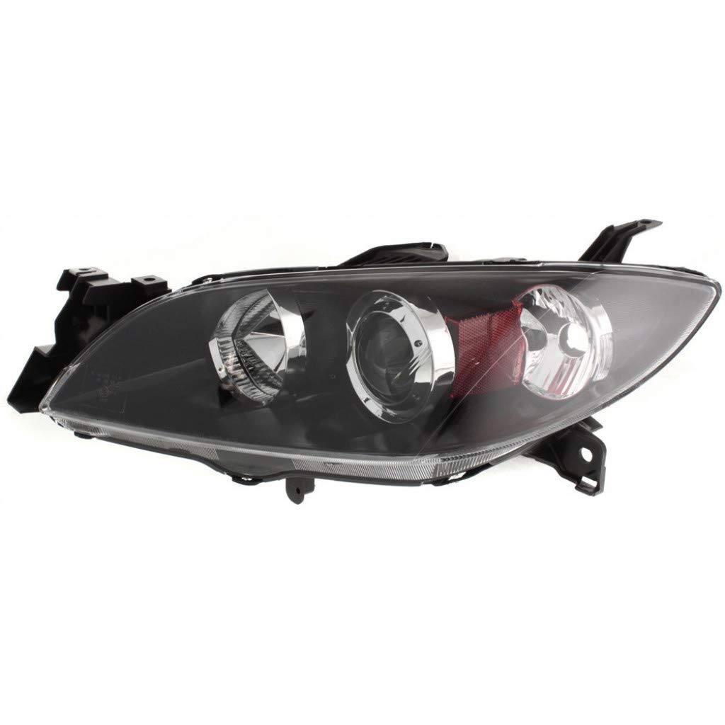 2004-2009 Mazda 3 Sedan Driver Side Headlight Assembly - CAPA Certified Replacement (Part# MA2518108/MA2518108C, BN8P510L0C) - Perfect for Night Driving & Foggy Conditions