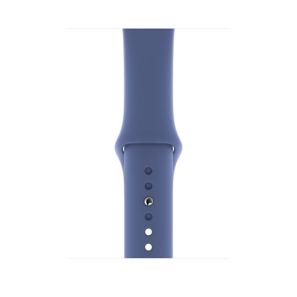 Apple Watch Sport Band (44mm) - Linen Blue - Regular Size - Comfortable & Durable Silicone Strap for Workouts & Everyday Wear