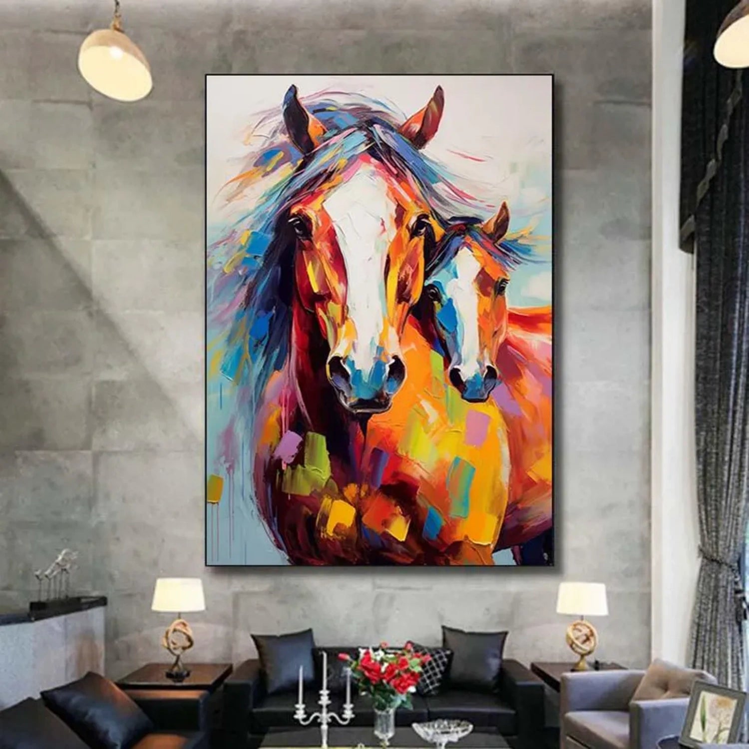 Animal Art Painting #AP157 - Handmade Wildlife Canvas Art for Home & Office Decor - Perfect for Living Room, Bedroom, or Gift