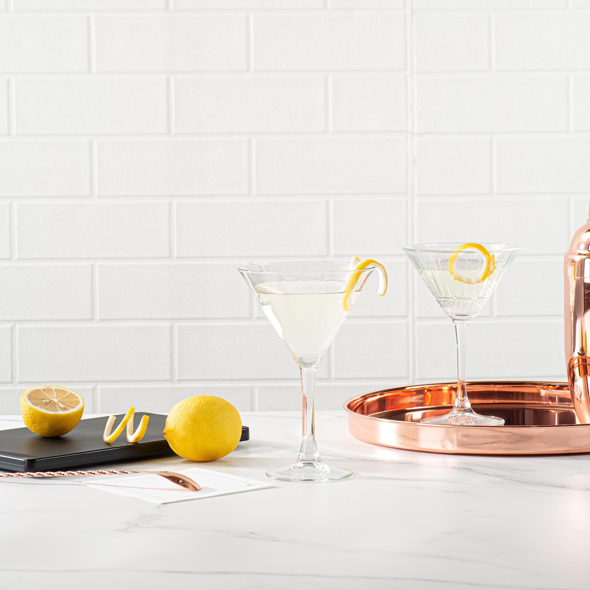 Premium Restaurantware Cascata 12-Piece 9oz Stemmed Martini Glass Set - Chip-Resistant Tempered Fine-Blown Glass Cocktail Glasses, Dishwasher Safe for Martinis, Cosmopolitans & Cocktail Parties | Elegant Barware for Home Entertaining & Professional Mixology