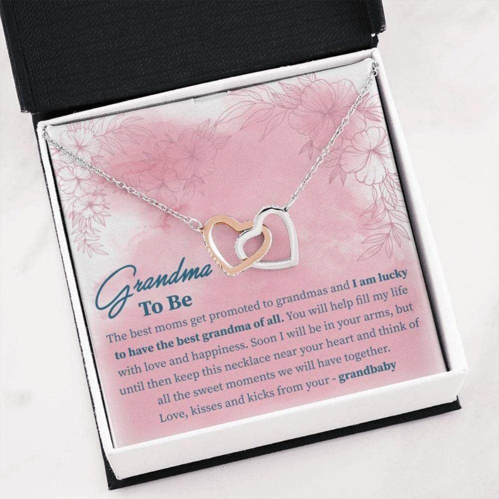 Grandmother Necklace - Personalized Grandma To Be Gift with Pregnancy Announcement Card | Heartfelt Baby Reveal Jewelry for New Grandmas | Perfect for Mother's Day, Baby Showers & Special Occasions
