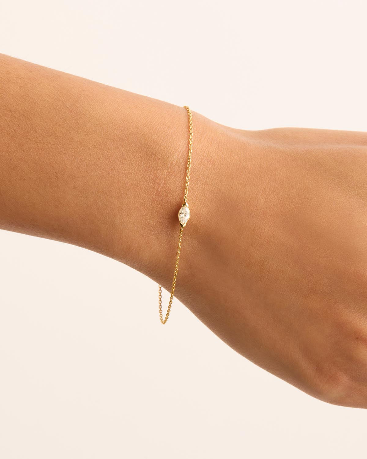 14K Solid Gold Floating Petal Lab-Grown Diamond Bracelet for Women - Elegant Tennis Bracelet for Wedding, Anniversary & Special Occasions