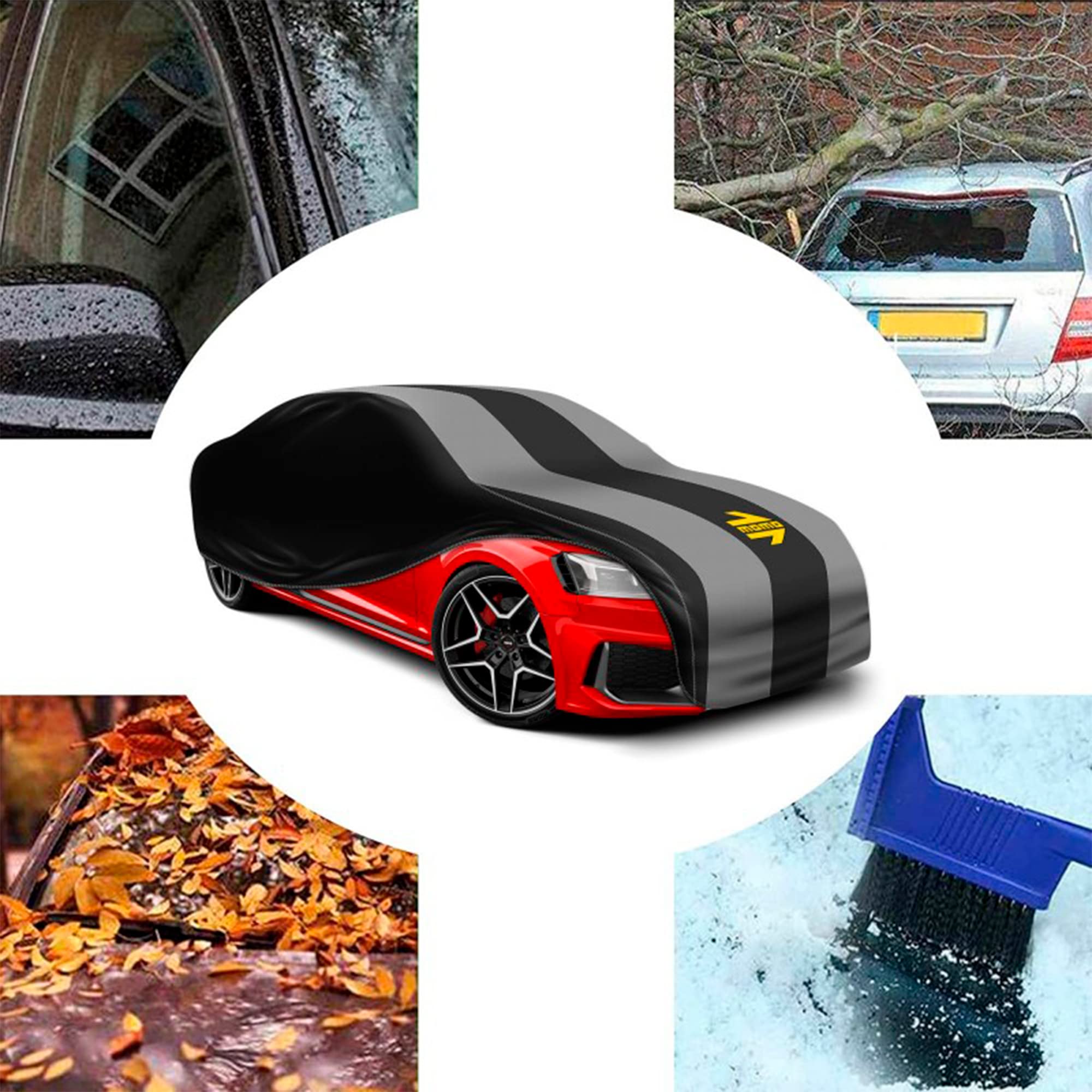 Premium MOMO Car Cover Interior Protector - 1 Layer Large Size (480x178x120 cm) Waterproof Dustproof UV Protection - Perfect for Sedans, SUVs, Trucks & Outdoor Vehicle Storage