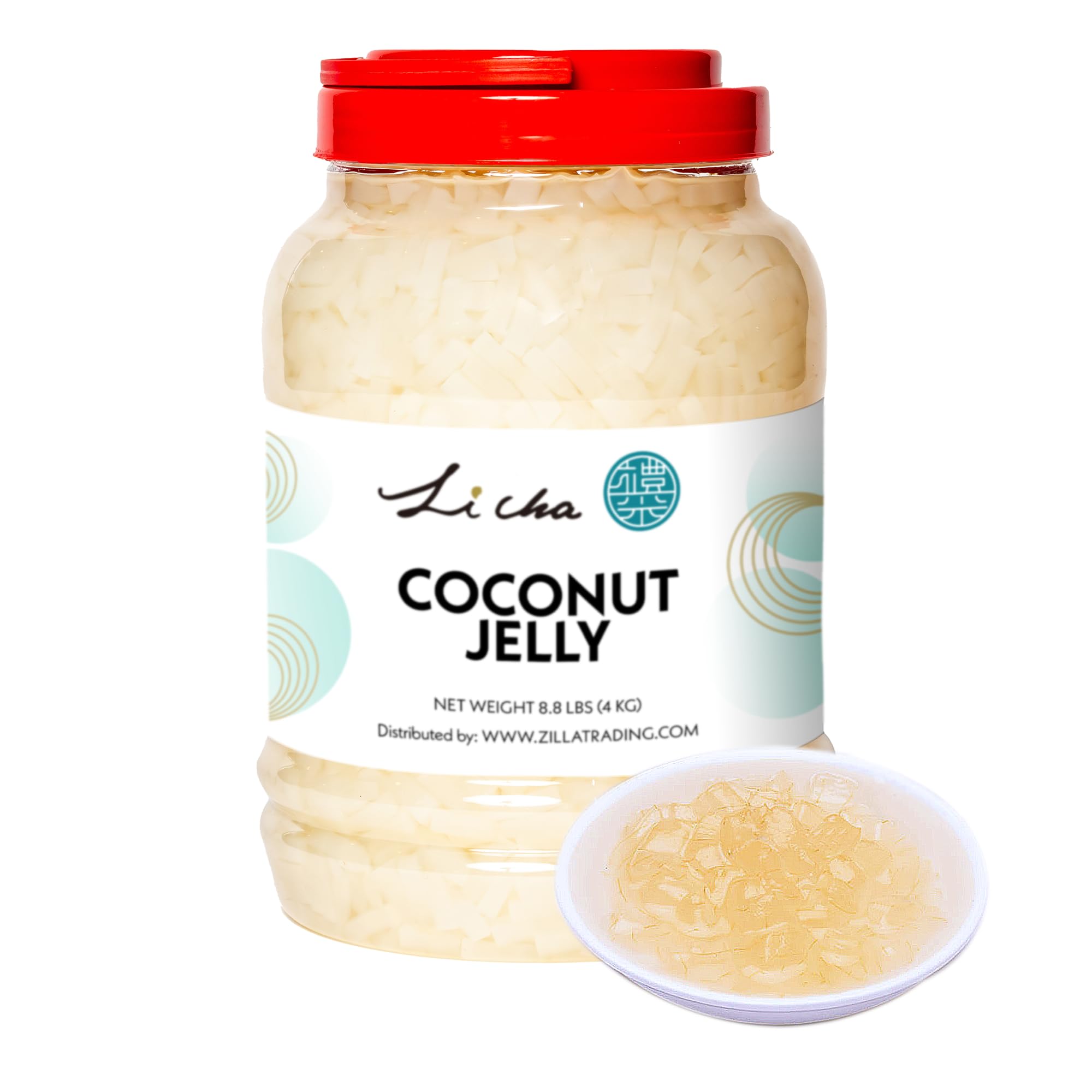 Premium Coconut Jelly (4kg/8.8lbs Bulk) - Perfect Topping for Bubble Tea, Boba Drinks, Desserts & Smoothies - Great for Cafes, Home Cooking & Party Snacks