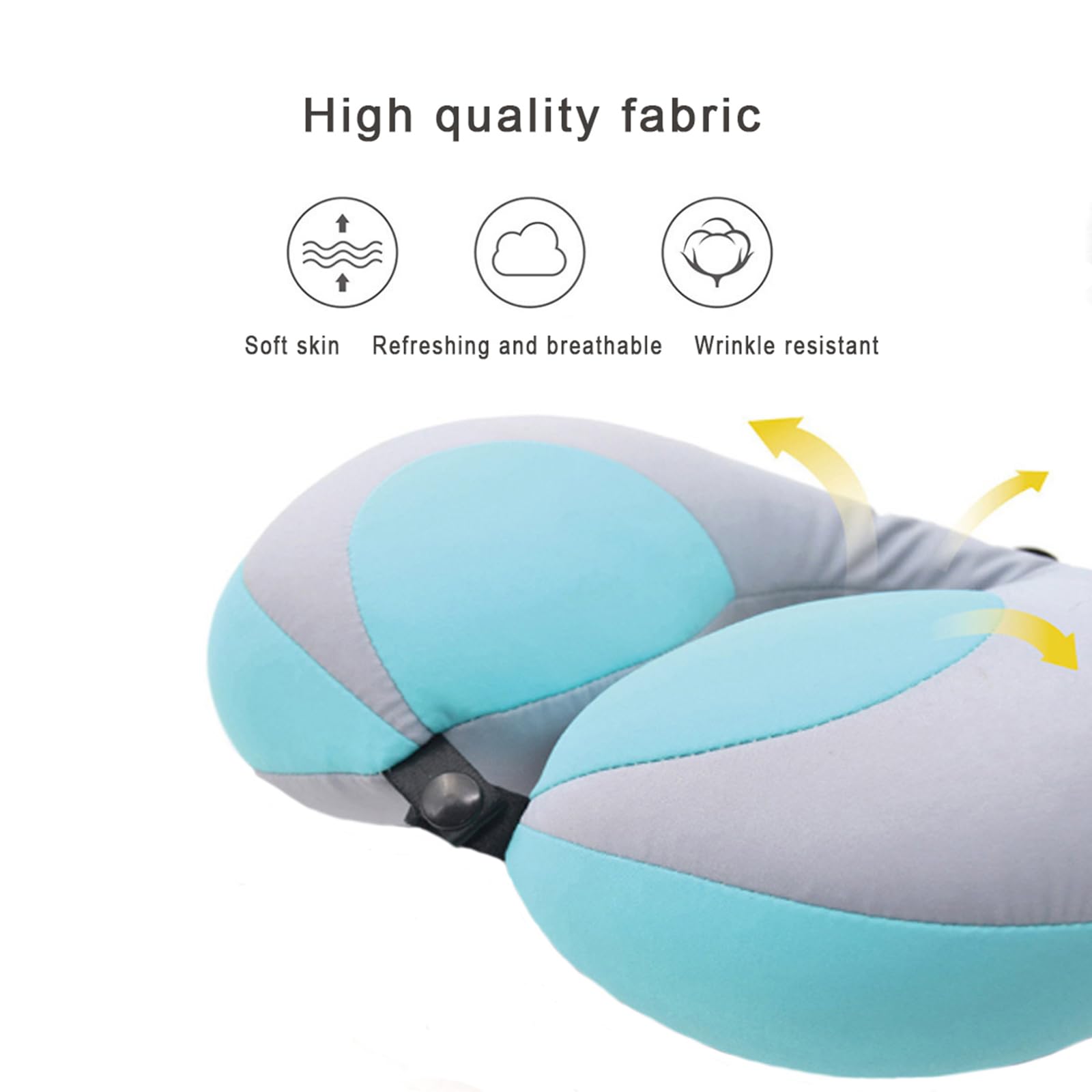 MOOB Kids Travel Pillow for Car Seat - U-Shaped Neck Support Pillow for Toddlers & Children - Soft Stroller Pillow (Blue) - Perfect for Long Car Rides, Airplane Travel & Stroller Naps