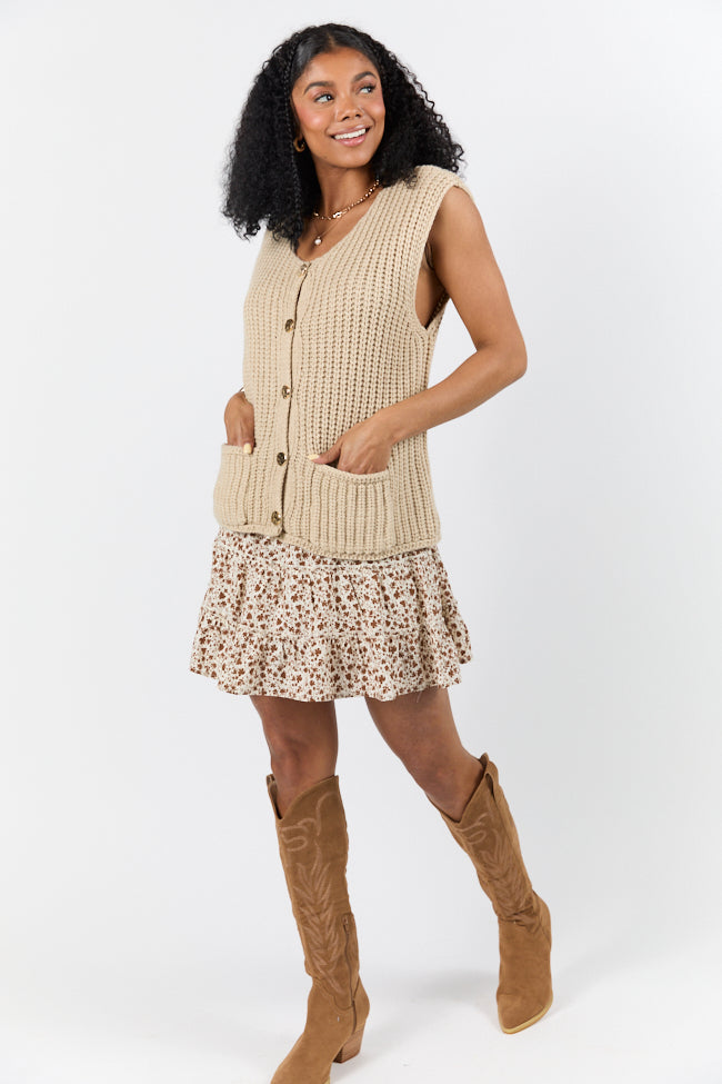Life In A Flash Oversized Sweater Vest for Women - Cozy Knit Cardigan Pullover (Final Sale) | Perfect for Fall Layering, Casual Outfits & Coffee Dates