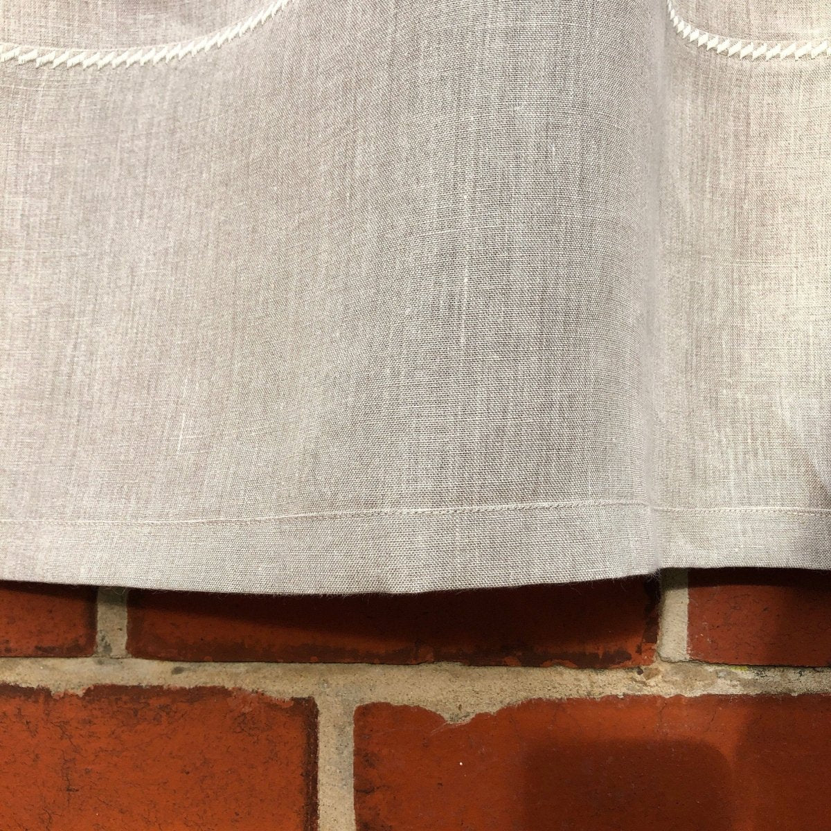 Elegant Culcheth Natural Linen Window Curtains with Decorative Stitches - Light Filtering, Blackout Drapes for Living Room, Bedroom & Home Decor