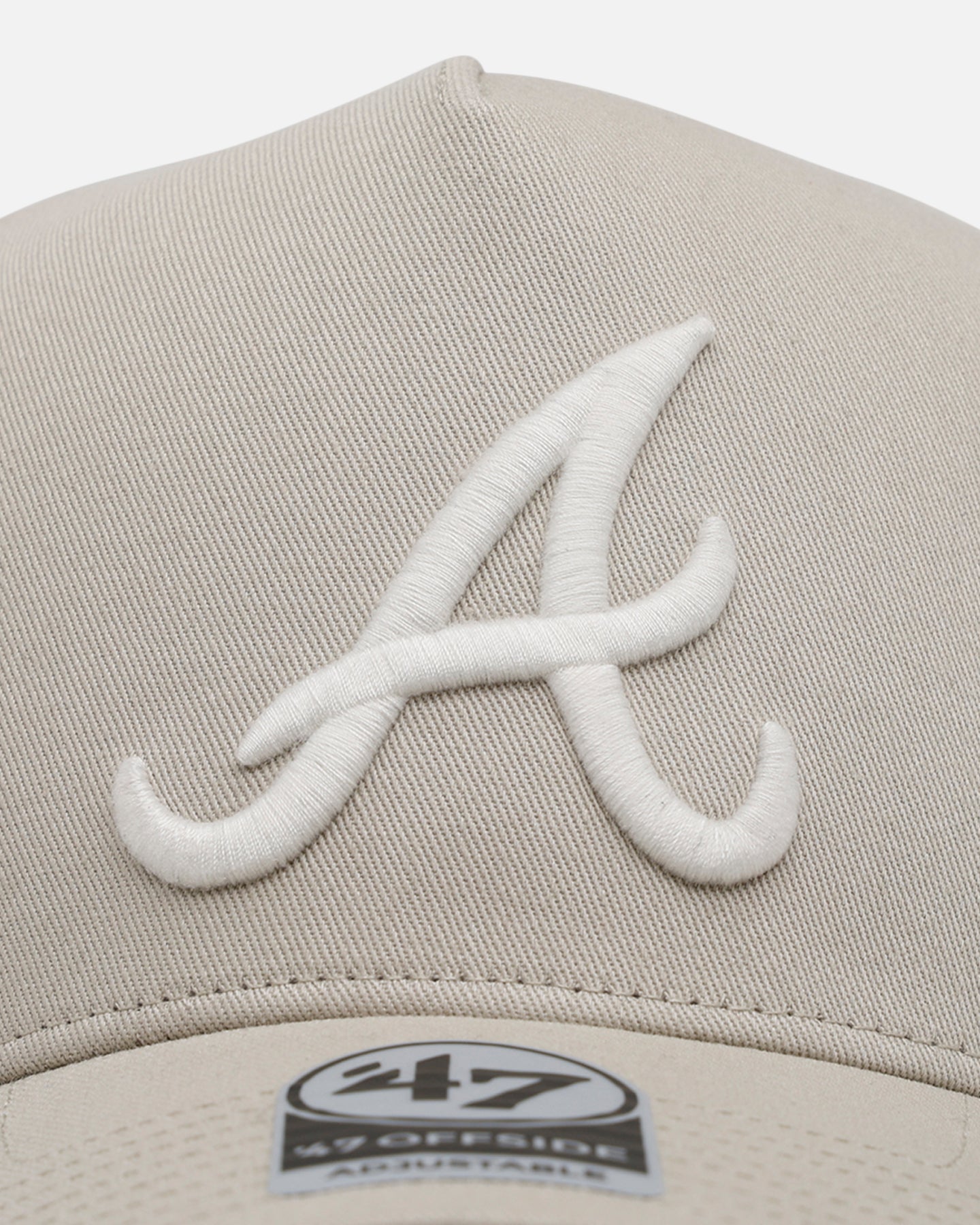 47 Brand Atlanta Braves 'Contemporary Basics' Offside DT Snapback Tan Cap - Stylish Baseball Hat for Men & Women - Perfect for Sports Games, Casual Outfits, and Fan Gear Collection
