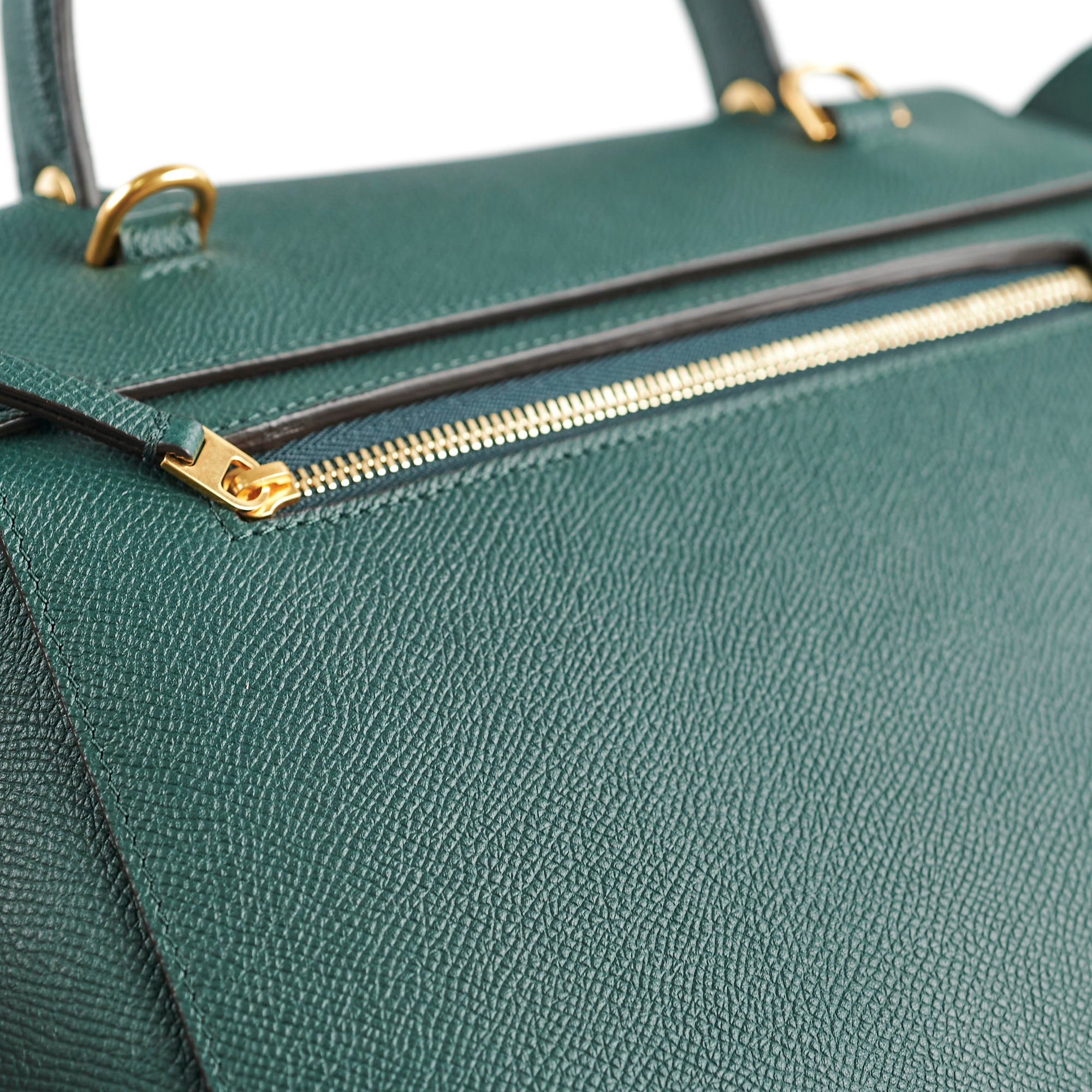 Celine Micro Belt Bag in Dark Green - Stylish Shoulder Bag for Women | Perfect for Work, Travel & Everyday Use