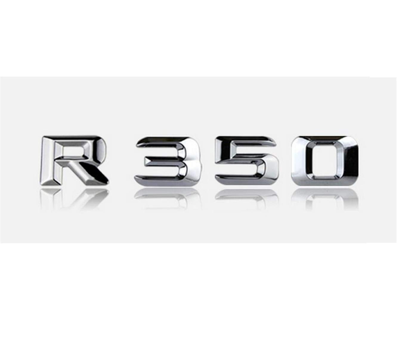 Chrome R 350 Car Trunk Rear Emblem Badge Decal Sticker for Mercedes Benz R Class R350 - Premium Metal Lettering for Car Customization & Personalization