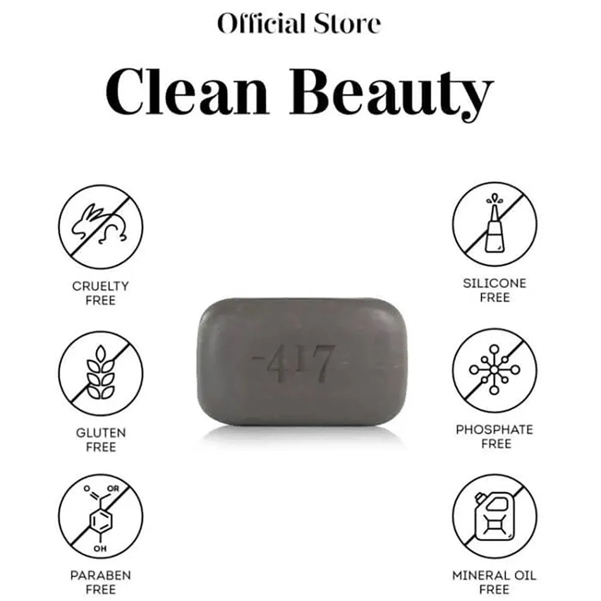 Minus417 Ultra Deep Mattifying Cleansing Mud Soap for Face & Body - Oil Control & Pore Refining - Perfect for Oily & Acne-Prone Skin - Daily Skincare & Shower Essential