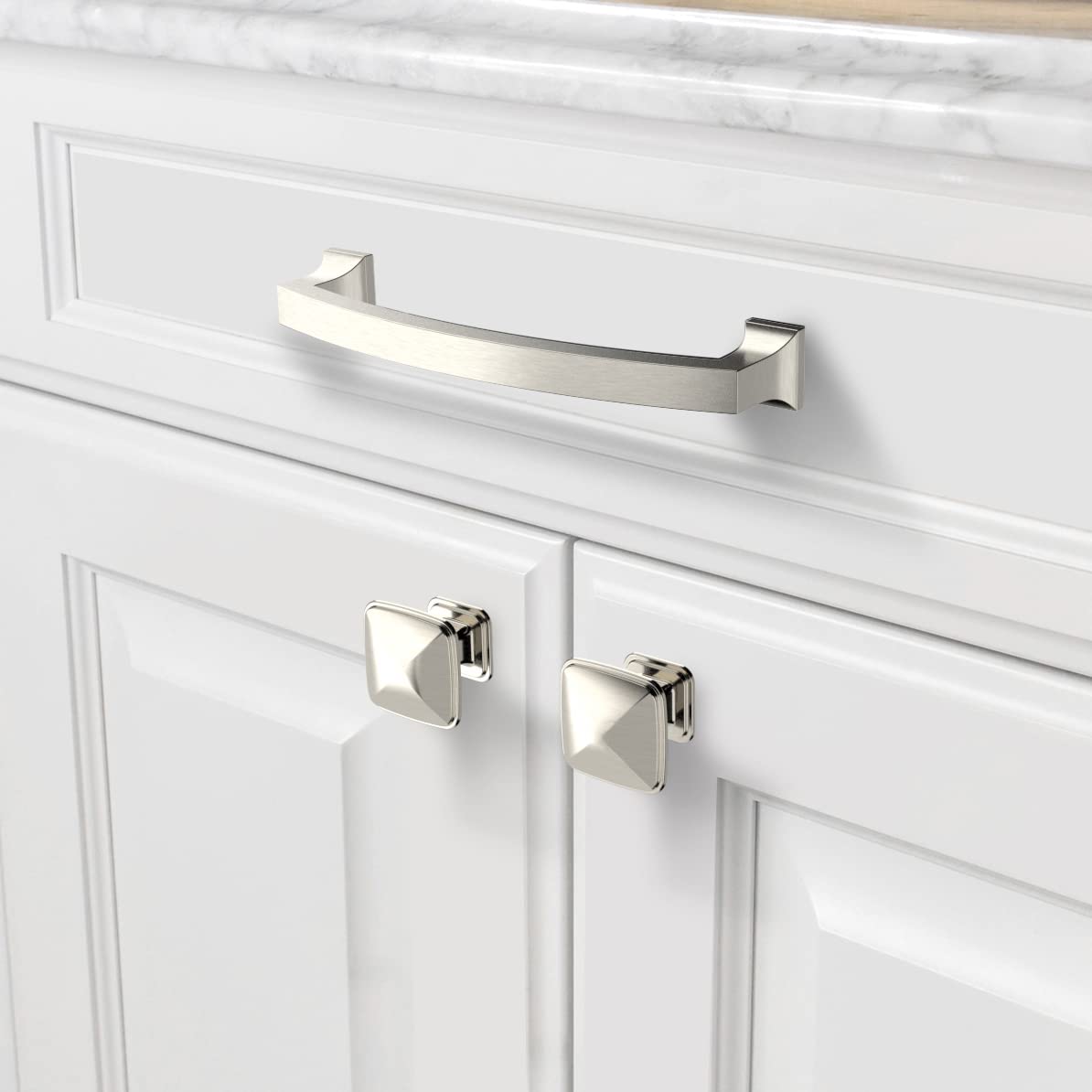 30 Pack 5 Inch (128mm) Brushed Satin Nickel Cabinet Handles - Kitchen Cabinet Pulls Hardware for Drawers & Cupboards | Durable & Stylish Upgrade for Home Kitchen & Bathroom Renovation