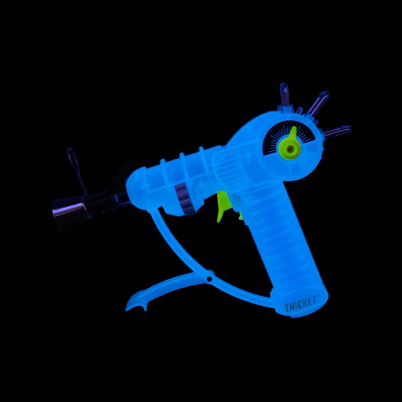 Raygun Torch Lighter with Adjustable Flame & Safety Lock - Glow in The Dark Lavender (Perfect for Camping, Hiking, Outdoor Adventures & Gifts)