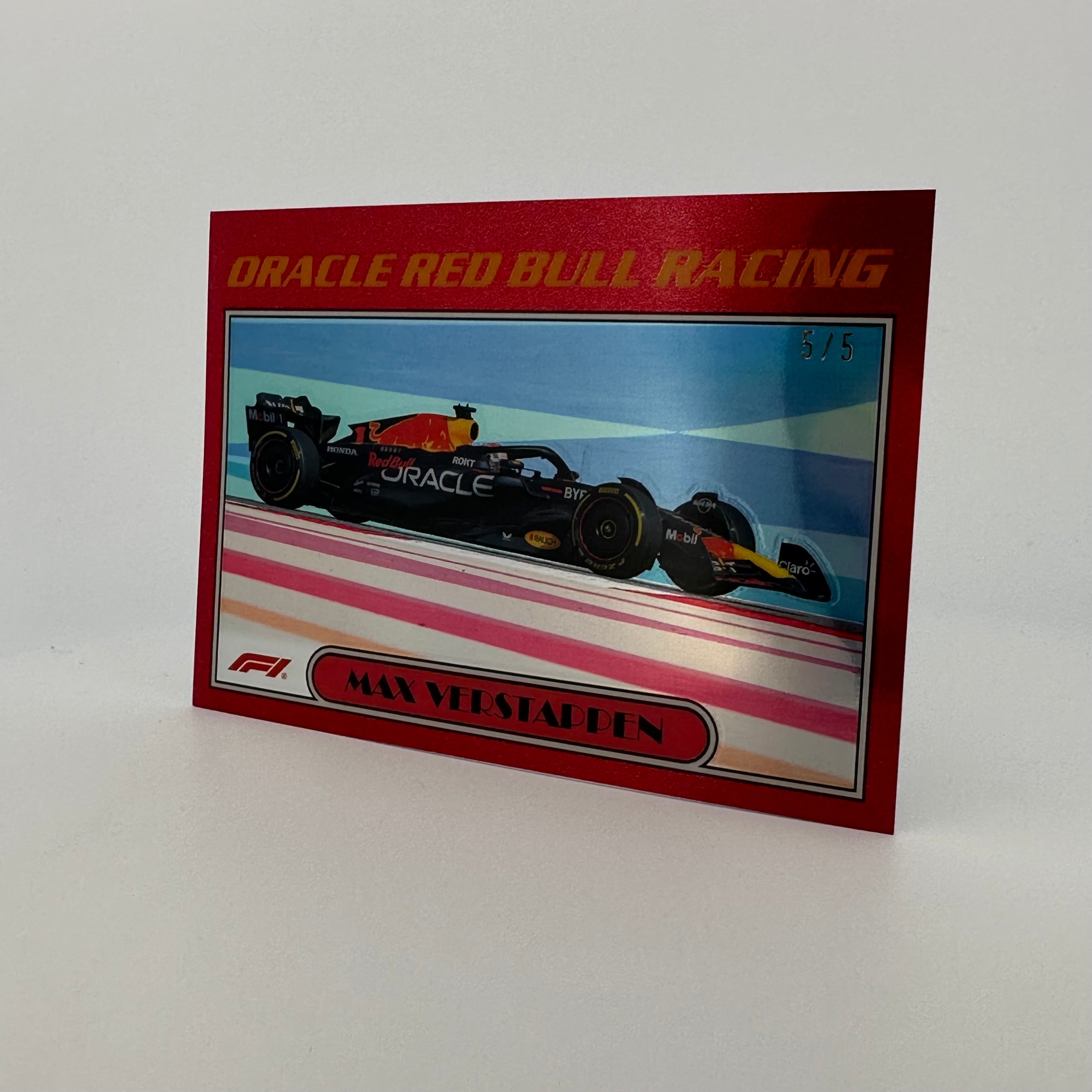 2023 Topps Chrome Max Verstappen #AU77 MV Red 5/5 - Rare Formula 1 Racing Card for Collectors & Fans - Perfect for Display, Trading, and Investment