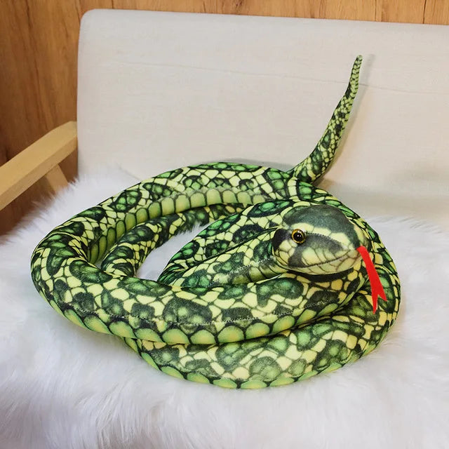 3M Simulation Soft Plush Toy - Giant Yellow Snake Stuffed Animal, Realistic Python Cloth Doll for Kids & Toddlers - Perfect Birthday, Christmas Gift for Boys & Girls - Great for Cuddling, Room Decor, and Pretend Play