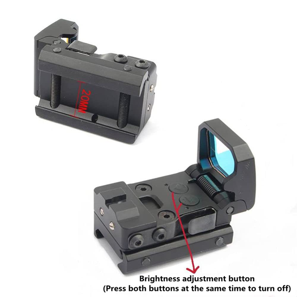 HWZ Adjustable Mini Red Dot Reflex Sight - Compact RMR Scope for 20mm Mounts & Slides | Perfect for Pistols, Rifles & Tactical Shooting