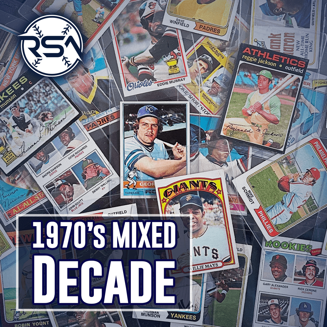 Vintage 1970s Baseball Cards Mystery Pack - Decades Series Collectible for Sports Fans & Gift Ideas