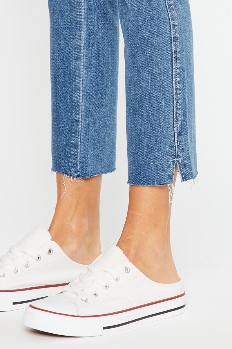 Nava High Rise Slim Straight Leg Jeans for Women - Stretchy Denim Pants with Comfortable Fit - Perfect for Casual Wear, Office & Date Night