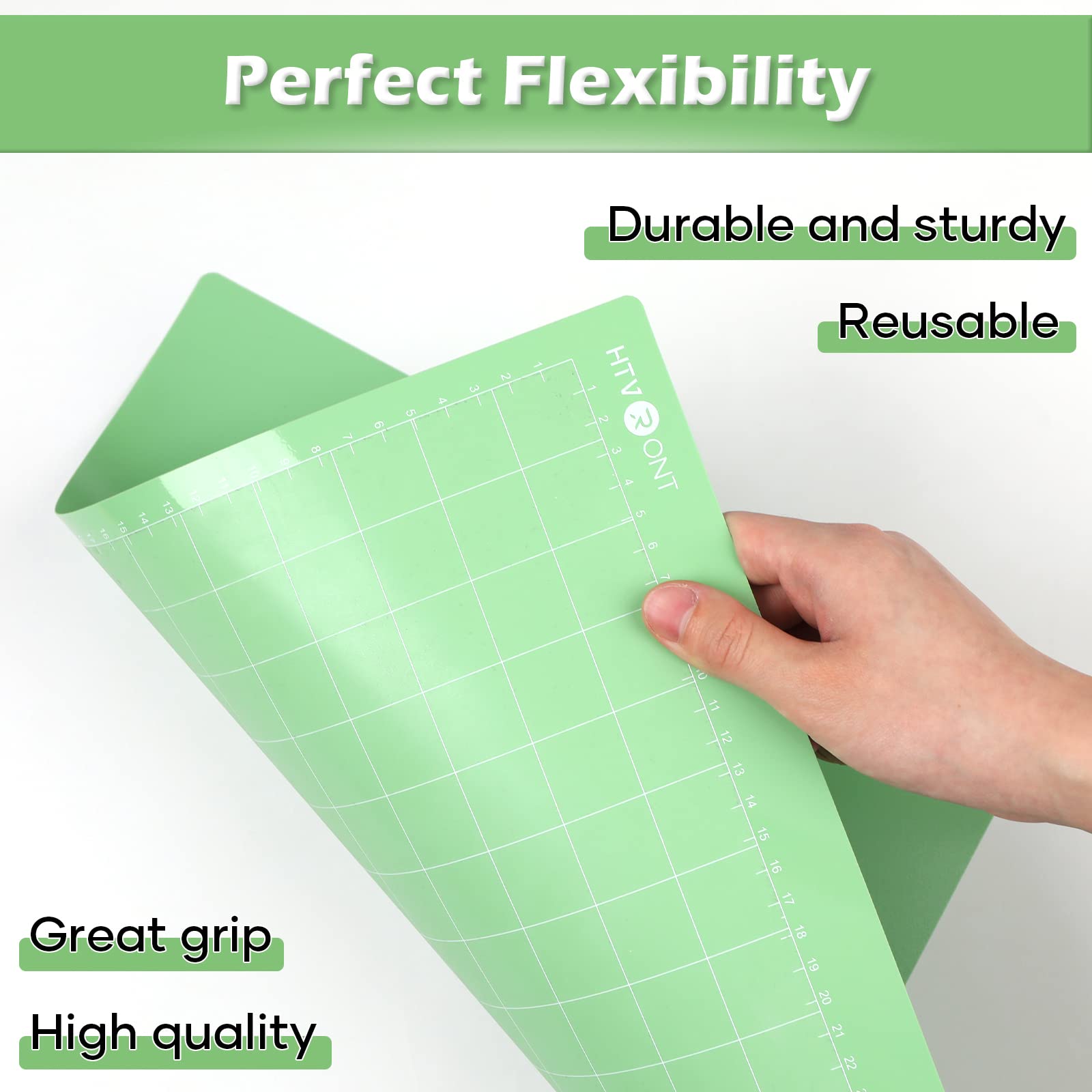 HTVRONT Standard Grip Cutting Mats for Cricut - 2 Pack 12x12 Inch Replacement Mats Compatible with Cricut Maker 3, Maker, Explore 3, Air, Air 2 & One - Perfect for DIY Crafts, Vinyl Cutting, Paper Projects & Scrapbooking