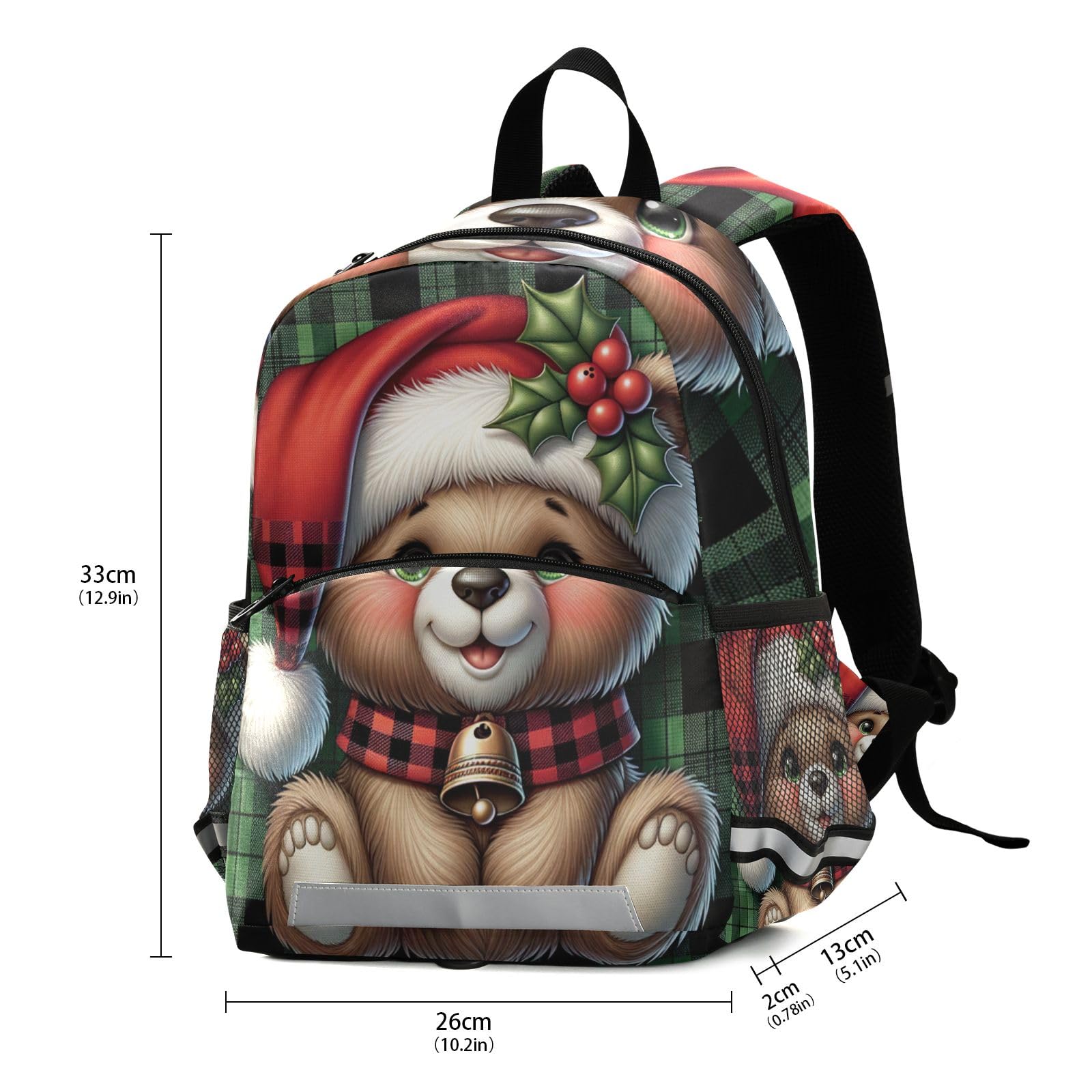 **ODAWA Cute Llamas with Santa Hat Toddler Backpack - Kids Backpack with Leash for Boys & Girls - Perfect for School, Travel, and Daycare**