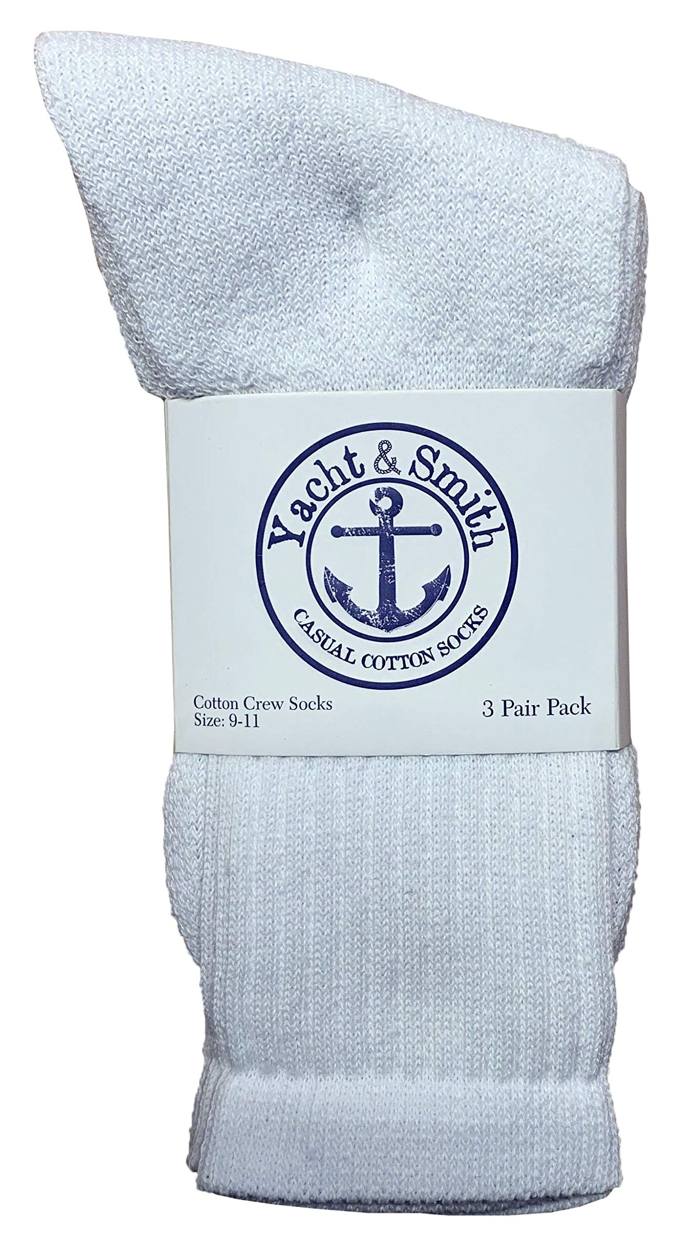 72 Pairs Women's Cotton Crew Socks - Bulk Wholesale Athletic Sports Socks (Size 9-11) for Running, Gym, Yoga & Daily Wear - Yacht & Smith Brand