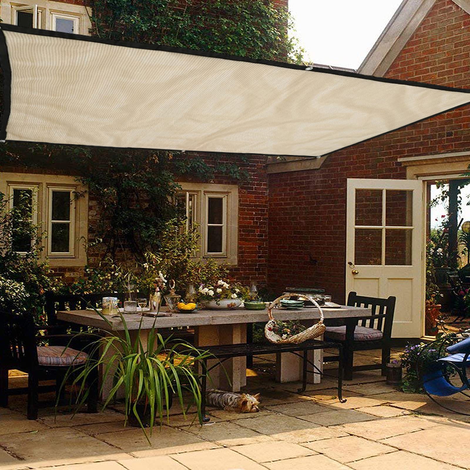 **90% Sunblock Shade Cloth 13.1ft x 19.7ft (4x6m) - UV Protection Garden Mesh Tarp with Grommets for Greenhouses, Plants, Flowers, Fruits & Chicken Coops - Perfect for Outdoor Shade & Sun Protection**