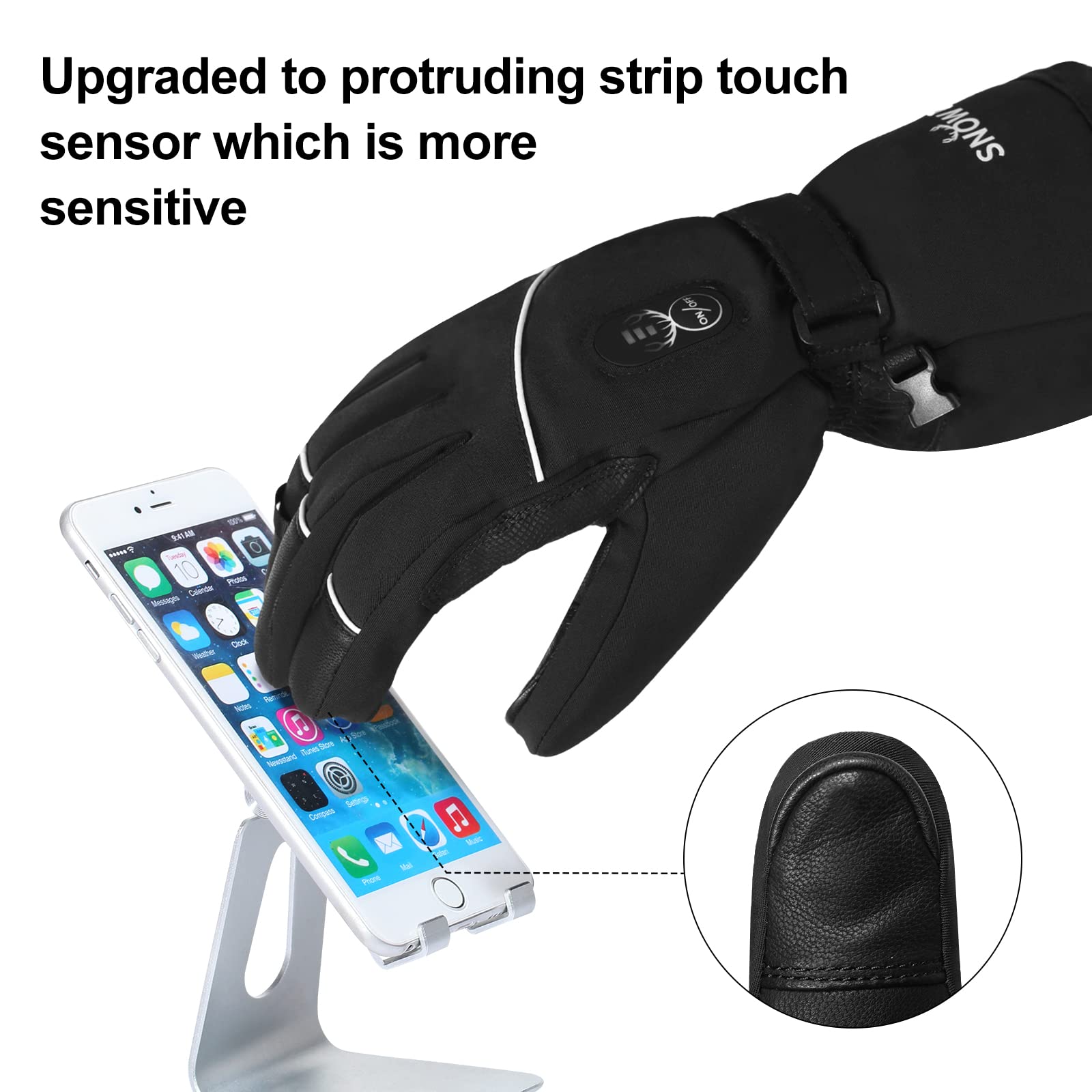 Upgraded Heated Gloves for Men & Women - Rechargeable Battery Electric Winter Gloves for Skiing, Motorcycling & Outdoor Activities | Warm Thermal Mittens for Cold Weather