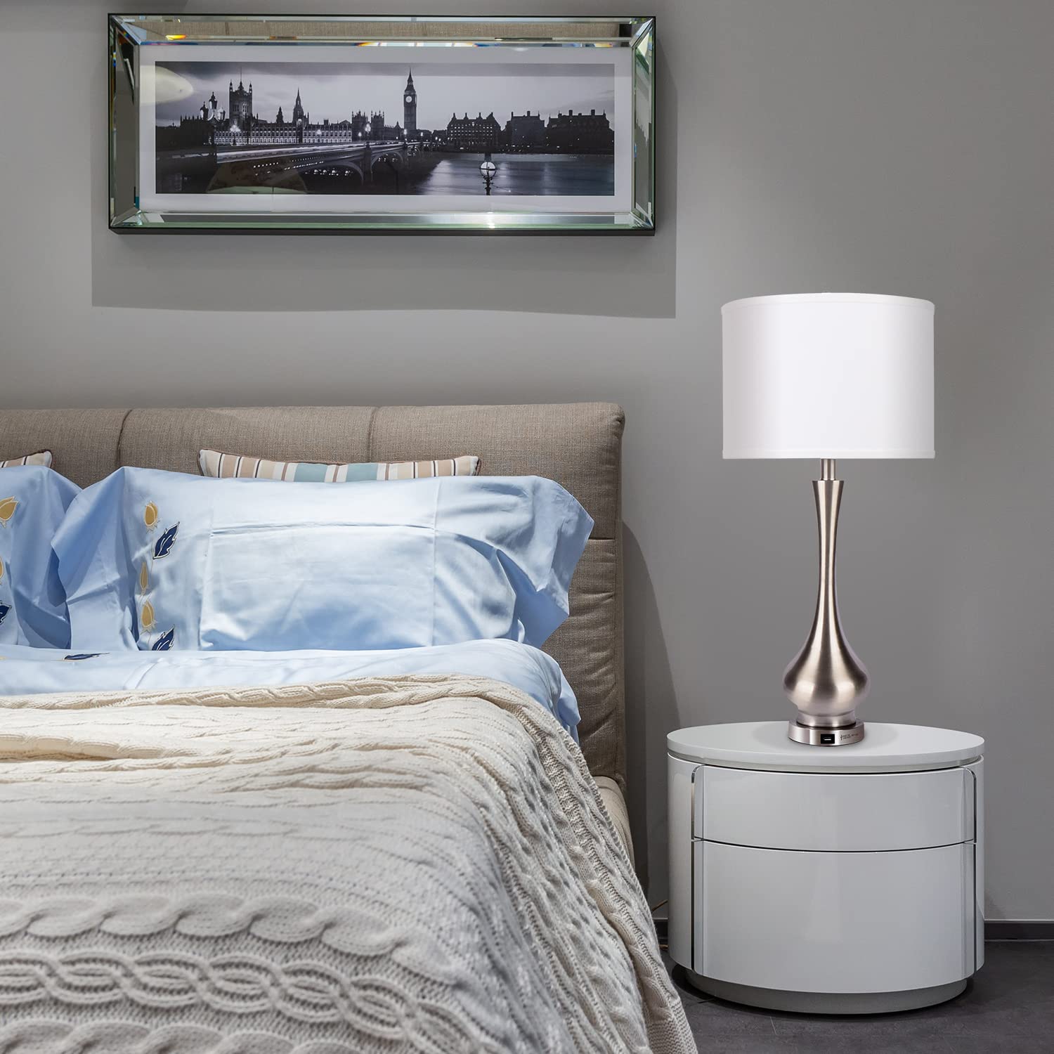 Dimmable Touch Table Lamp with USB Port - 30