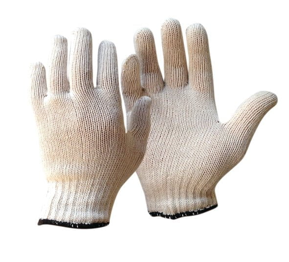 Armour Polycotton Knit Gloves - 12 Pairs Pack for Work, Gardening & Outdoor Activities | Durable & Comfortable Hand Protection