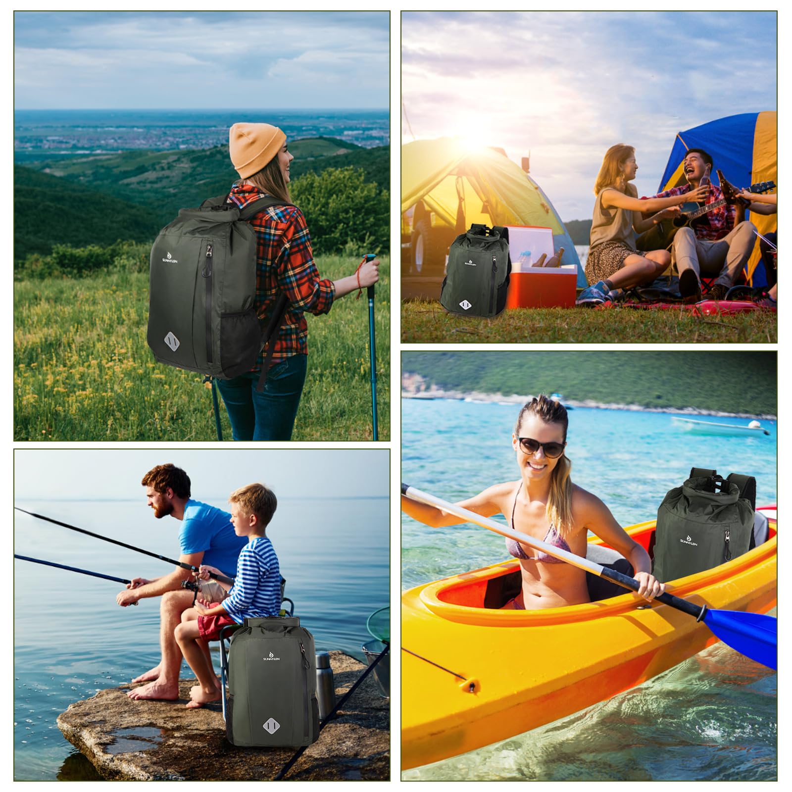 Waterproof Dry Bag Backpack 20L with Waist Pouch & Phone Case - Roll Top Kayaking Dry Bag for Marine, Beach, Rafting, Boating, Hiking, Camping, Fishing - Ideal for Outdoor Adventures & Water Sports