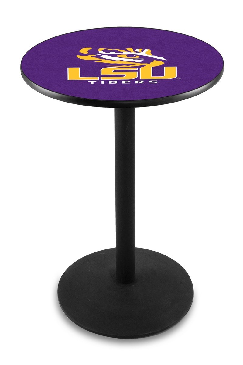 Holland Bar Stool Co. L214 42 Inch Black Wrinkle Bar Height Pub Table - Perfect for Louisiana State Themed Home Bars, Game Rooms & Outdoor Patios