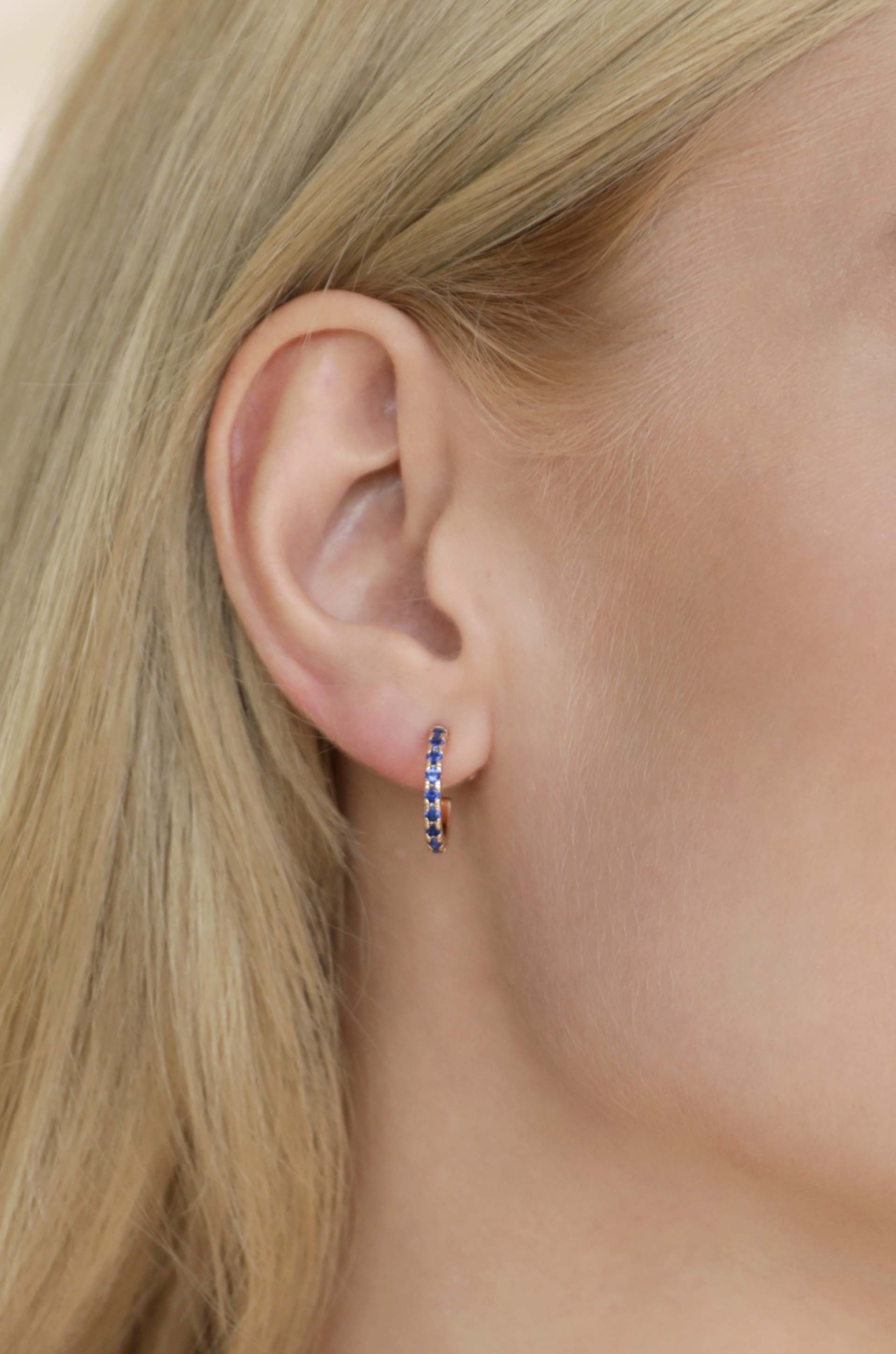 Vibrant Crystal Huggie Earrings for Women - Trendy & Comfortable Hoop Earrings for Everyday Wear, Parties & Gifts