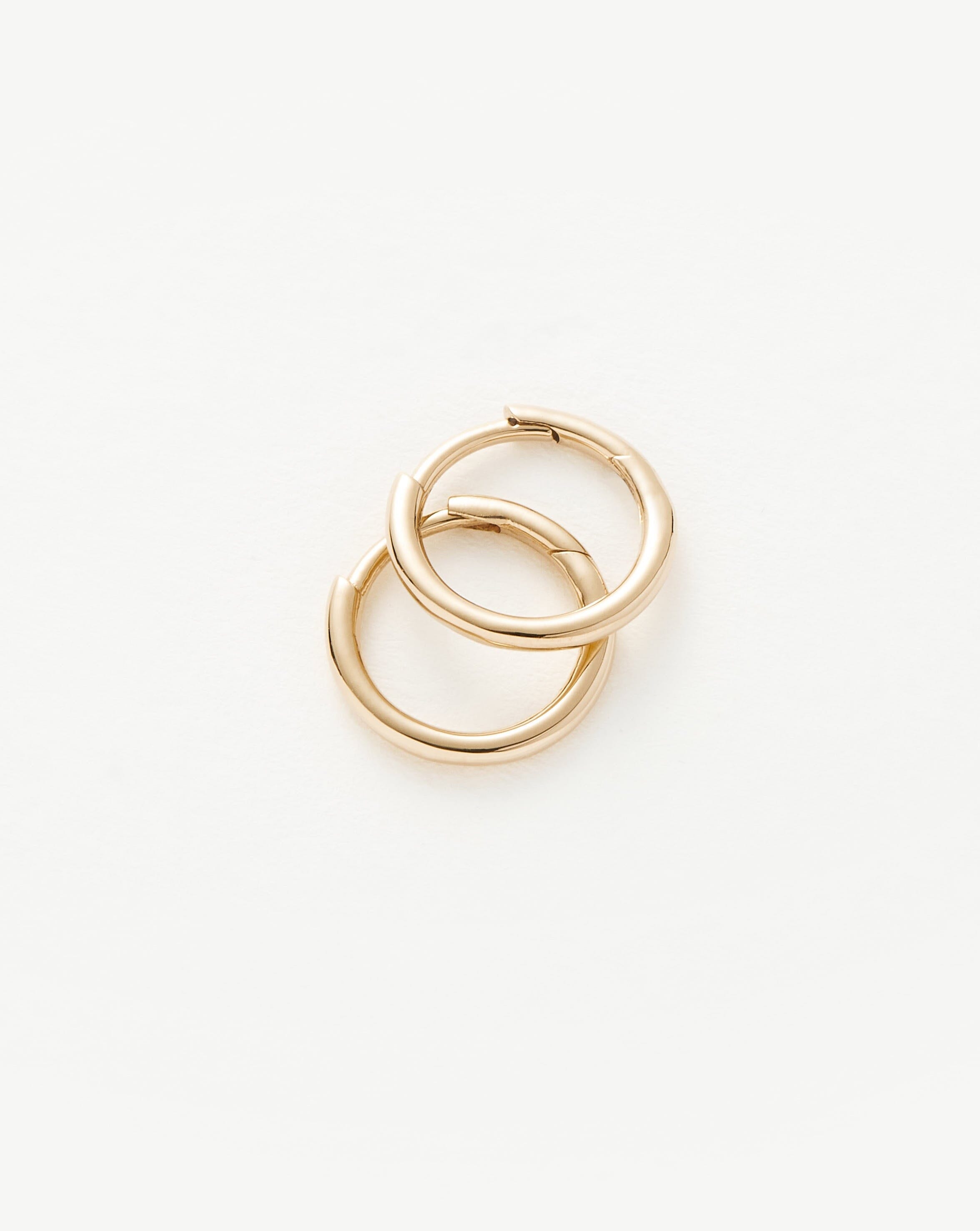 Fine Classic Mini Hoop Earrings - 14K Gold Plated Small Hoops for Women - Perfect for Everyday Wear, Office & Date Night