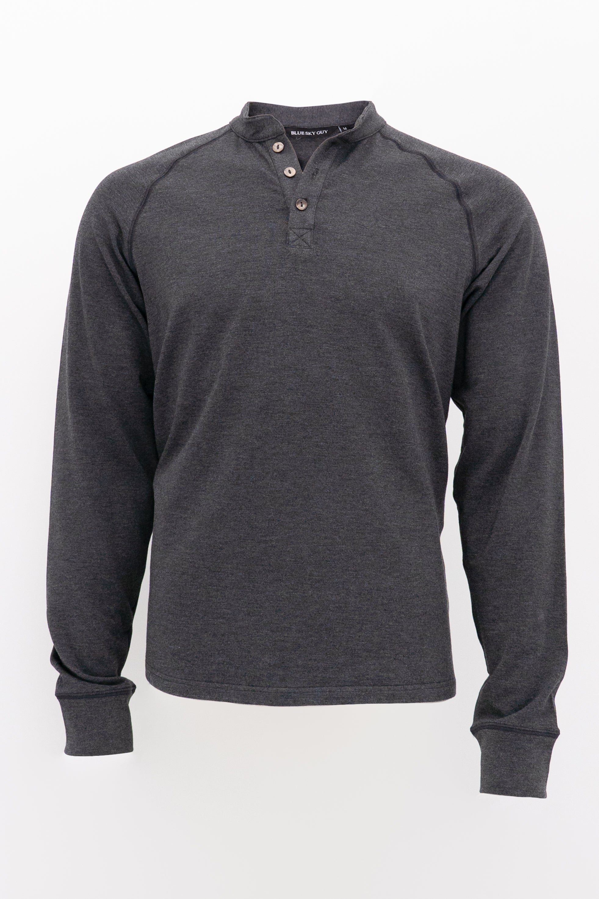 Premium Bamboo Henley Shirt for Men - Graphite Color | Soft & Breathable Men's Casual Shirt | Perfect for Outdoor Activities & Everyday Wear