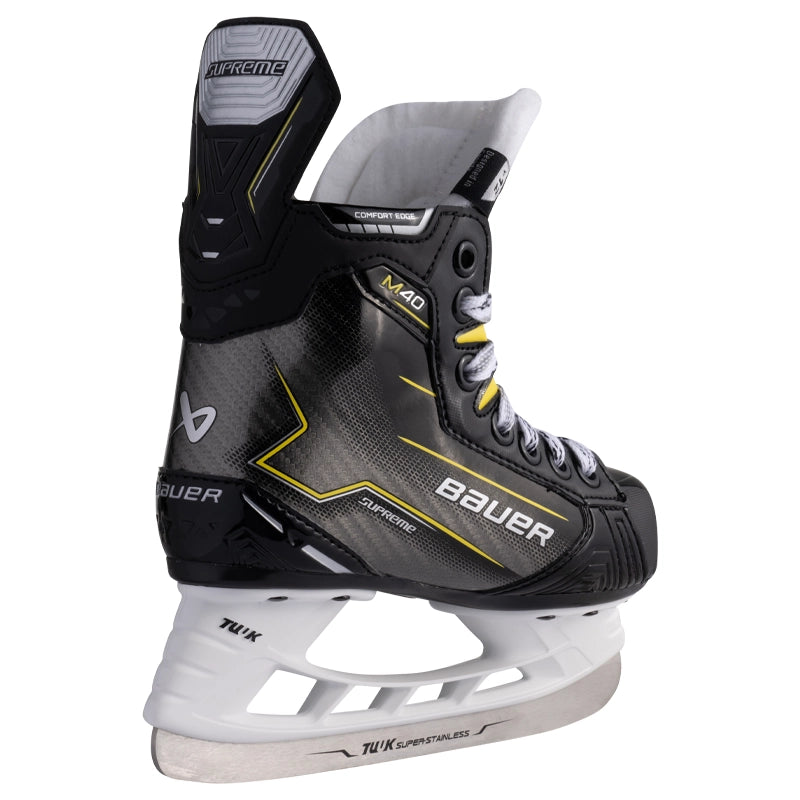 Bauer Supreme M40 Youth Ice Hockey Skates - Lightweight & Durable for Competitive Play - Perfect for Kids & Teens on Ice