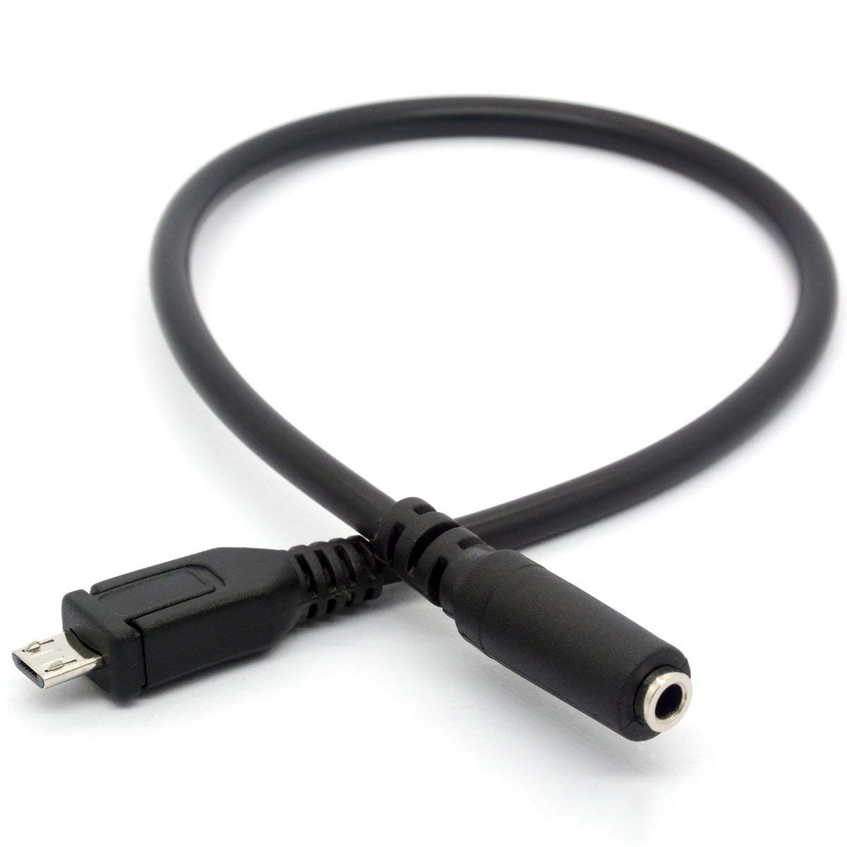 Micro USB to 3.5mm Female AUX Audio Adapter Cable - 25cm Headset Mic Converter for Smartphones, Laptops, Gaming Headsets - Perfect for Online Meetings, Podcasting & Mobile Recording