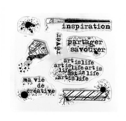 10 x 10 cm Clear Polymer Stamps for Scrapbooking, Card Making & DIY Crafts - Transparent Rubber Stamps for Paper Crafting