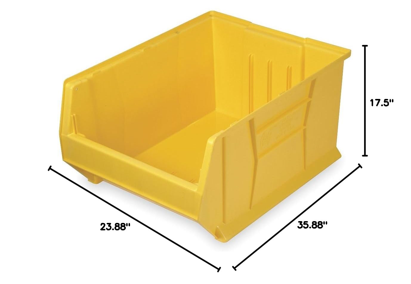 Quantum Storage Systems QUS997YL Large Plastic Storage Containers - 35.9
