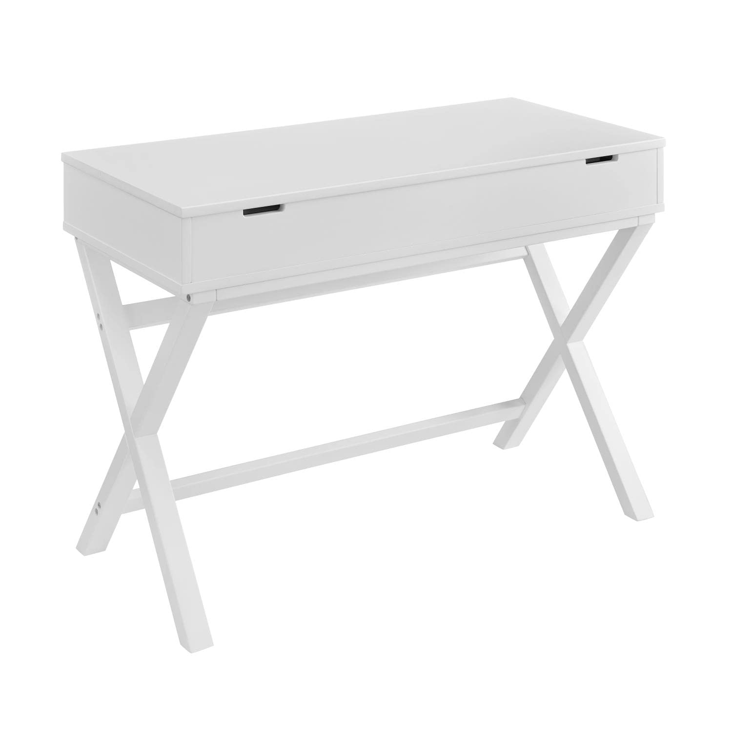 Peggy Lift Top Desk in White - Modern Adjustable Computer Desk for Home Office, Study & Small Spaces - Perfect for Remote Work, Writing & Crafting