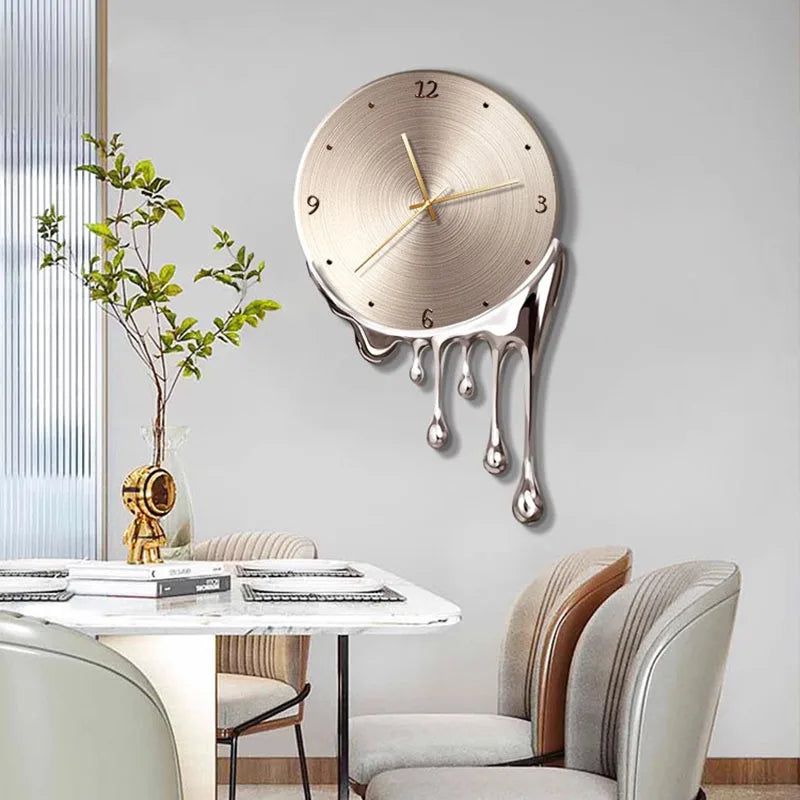 Large Melted Wall Clock - Unique Dali-Inspired Home Decor for Living Room, Bedroom & Office | Modern Artistic Wall Art Gift