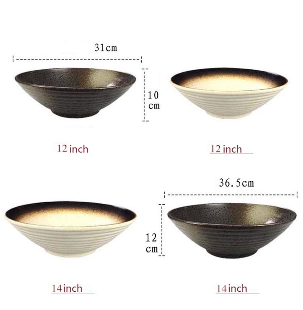 Premium Japanese Ceramic Rice Bowl Set - Handcrafted 10cm Soup, Noodle & Salad Bowl for Home Dining - Elegant Design, Durable & Microwave Safe (Color B) - Perfect for Asian Cuisine, Family Meals & Restaurant Style Presentation