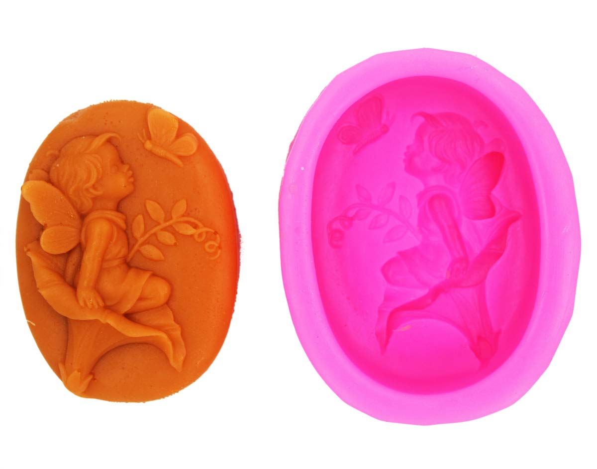 Angel with Butterfly Silicone Soap Molds - DIY Handmade Soap Making Kit for Bath Bombs, Candles & Resin Crafts - Perfect for Home Spa, Wedding Favors & Gift Making