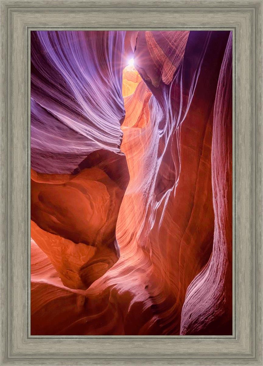 Antelope Canyon Sunburst Wall Art - Stunning Desert Landscape Photography Print for Home & Office Decor | Perfect for Living Room, Bedroom, or Gift
