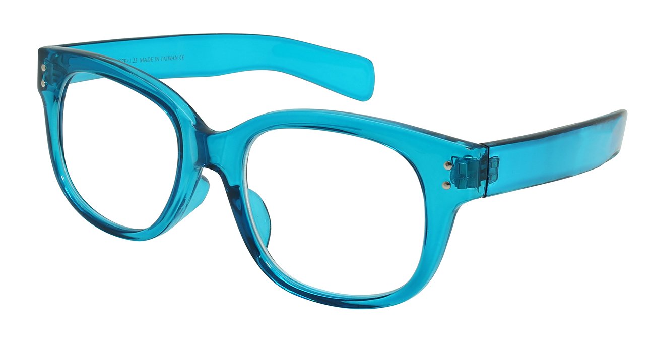 Edge I-Wear Classic Square Reading Glasses for Women & Men - Lightweight Plastic Frame Readers 39407P - Perfect for Office, Reading & Computer Work