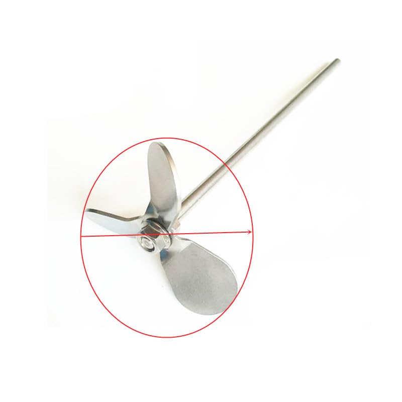 Stainless Steel 3-Blade Lab Paddle Stirrer with Agitating Rod - 10cm Blade (Perfect for Mixing Chemicals, Paints & Liquids in Labs & Workshops)