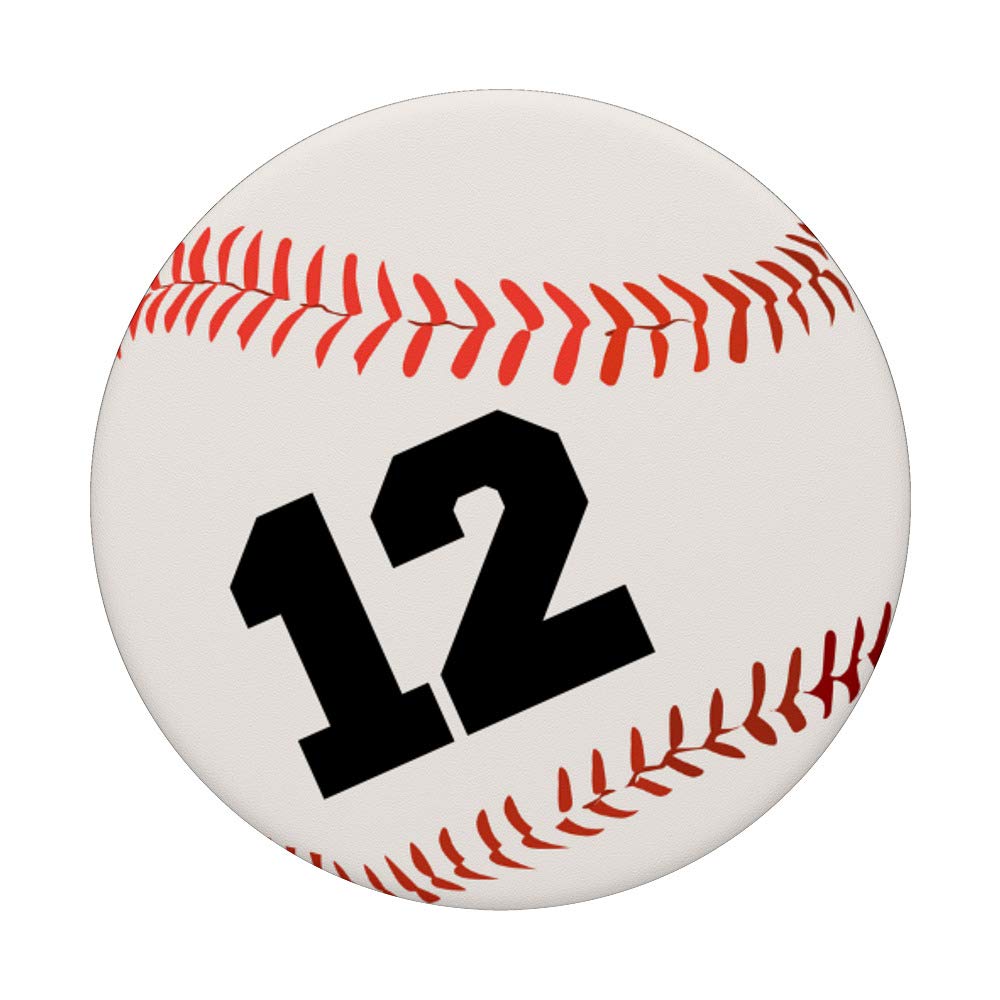 Baseball Softball Pop Grip #12 - Swappable Phone & Tablet Grip for Sports Enthusiasts, Perfect for Game Days & Outdoor Adventures