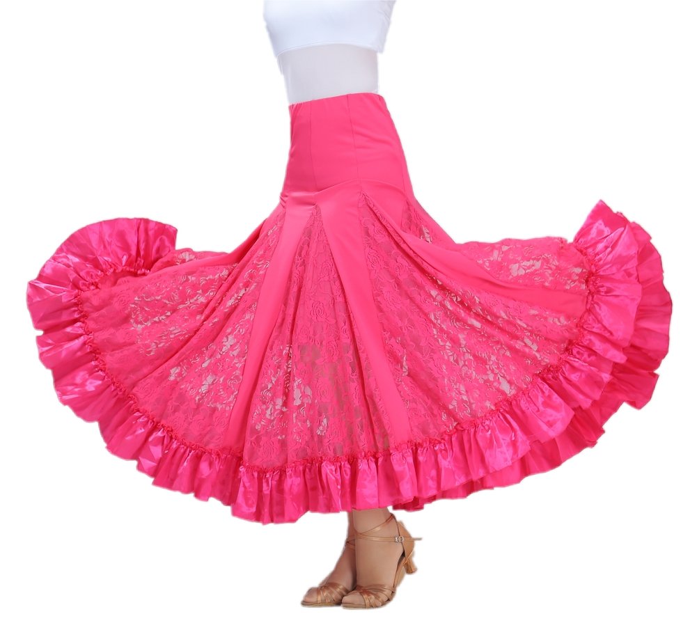 CISMARK® Elegant Ballroom & Latin Dance Skirt - Long Swing Party Dress for Women - Perfect for Salsa, Tango, Waltz & Competition Performances